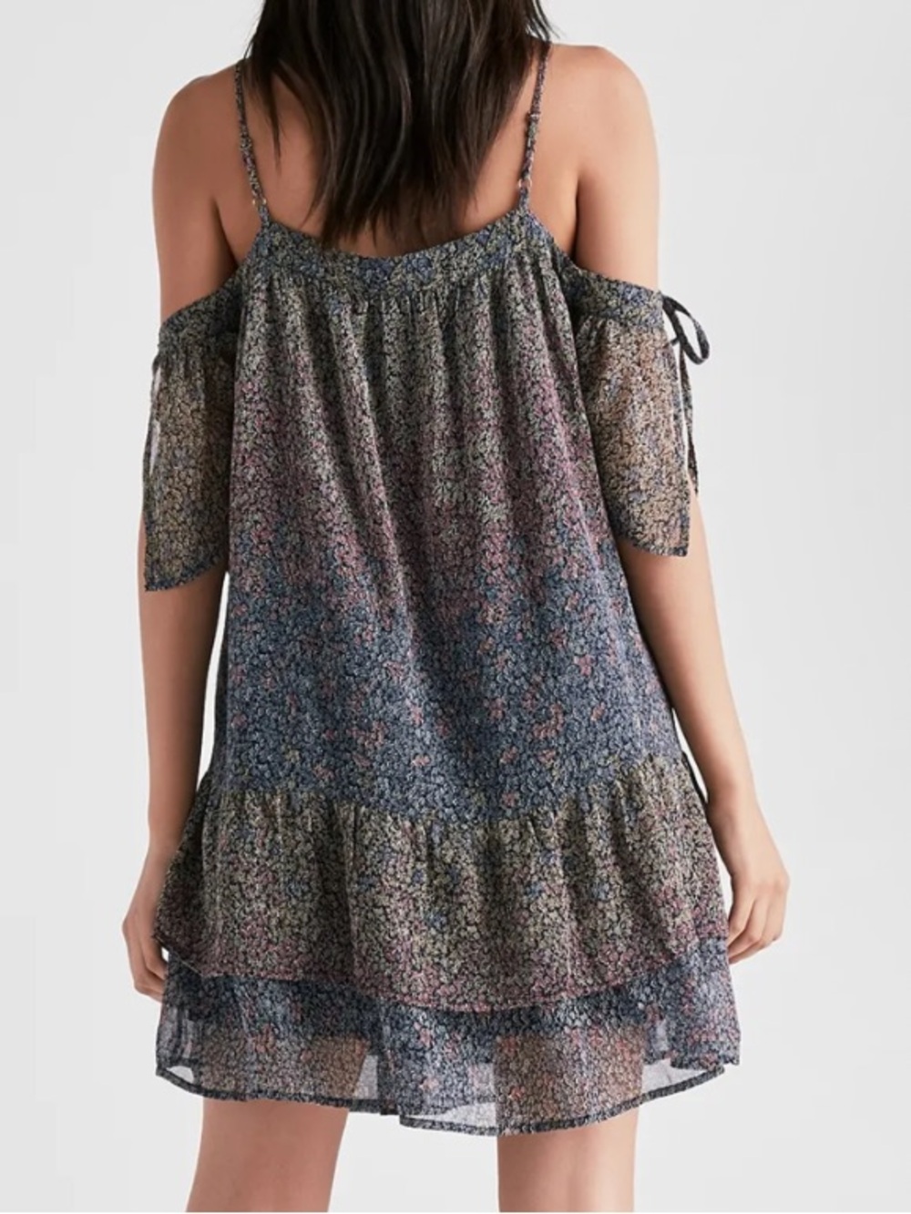 Lucky BranCold Shoulder Ruffle Dress Multi-Color - Picture 4 of 5